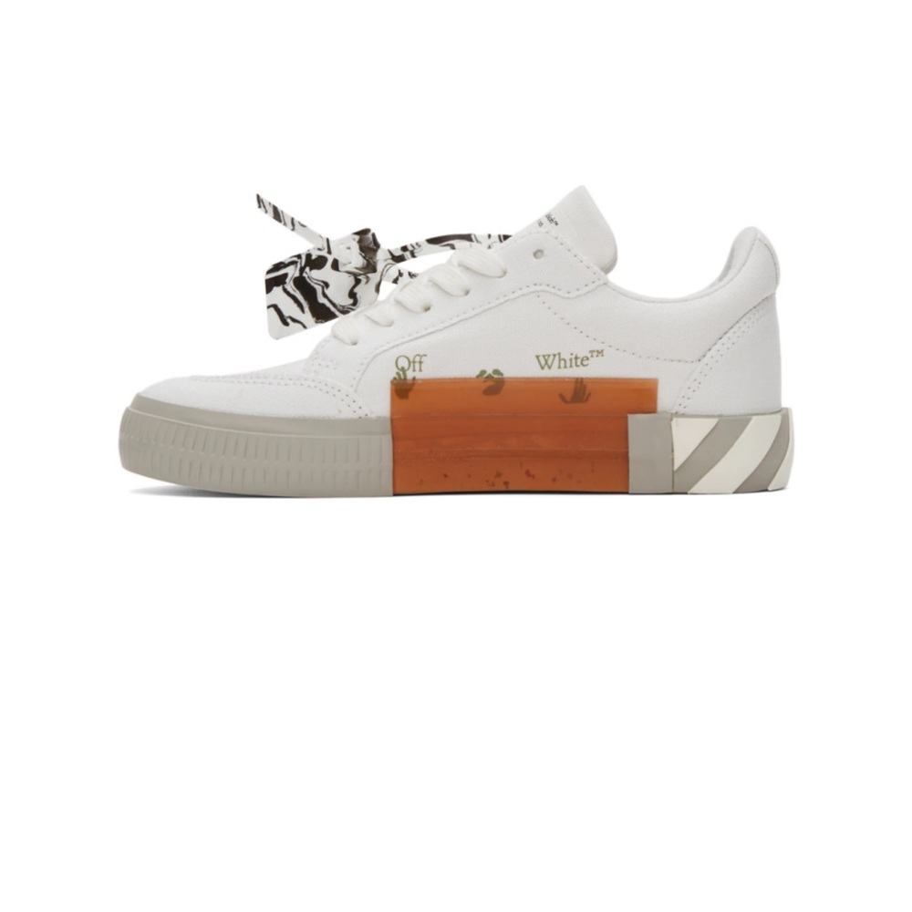 Off- White Vulcanized Eco Canvas Sneakers - Picture 4 of 16